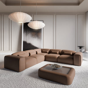 REAL LEATHER Choco Brown