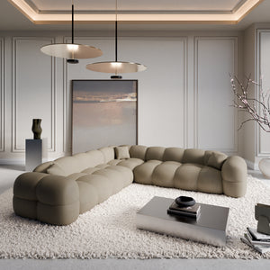 REAL LEATHER Dark Beige