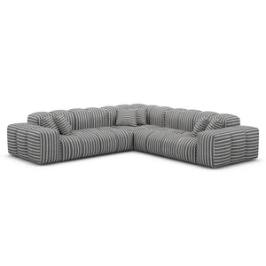 LINEN Fine Stripes Grey Bold