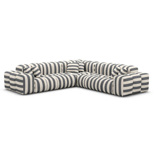 LINEN Stripes Grey Sand