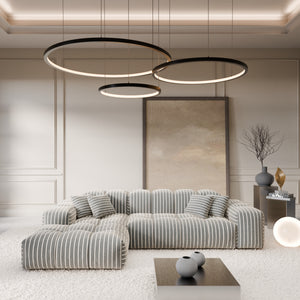 LINEN Fine Stripes Grey Bold