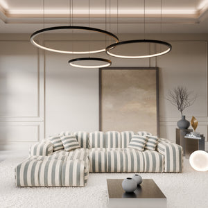 LINEN Stripes Grey Sand