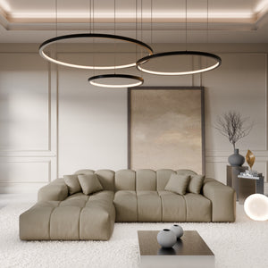 REAL LEATHER Dark Beige