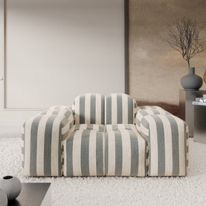 LINEN Stripes Grey Sand