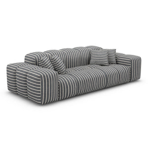 LINEN Fine Stripes Grey Bold