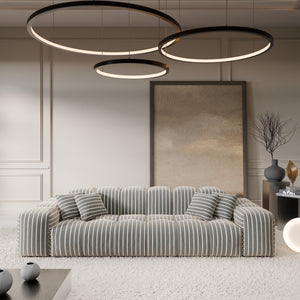 LINEN Fine Stripes Grey Bold