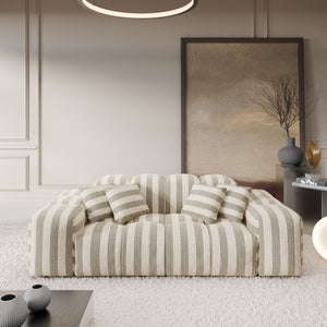 LINEN Stripes Beige Sand
