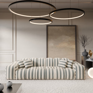 LINEN Stripes Grey Sand