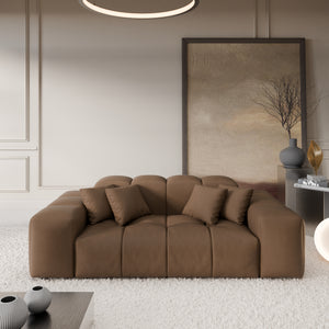REAL LEATHER Choco Brown