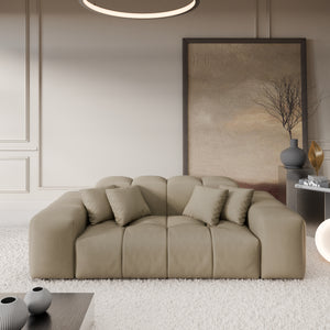 REAL LEATHER Dark Beige