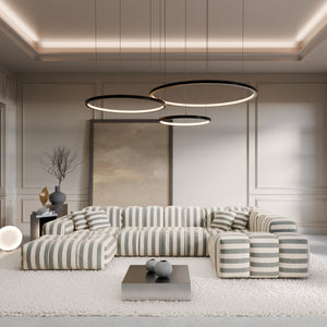 LINEN Stripes Grey Sand