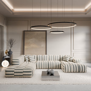 LINEN Stripes Grey Sand