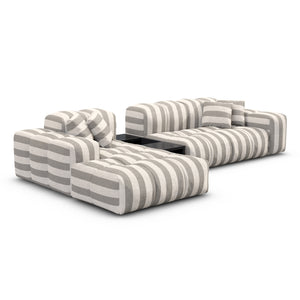 LINEN Stripes Beige Sand