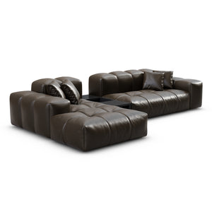 REAL LEATHER Dark Brown