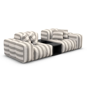 LINEN Stripes Beige Sand
