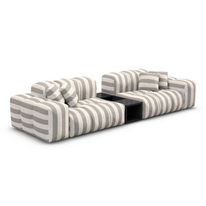 LINEN Stripes Beige Sand
