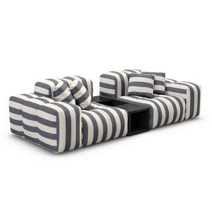 LINEN Stripes Grey Sand