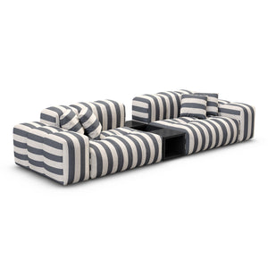 LINEN Stripes Grey Sand