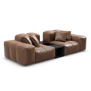 REAL LEATHER Choco Brown