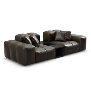 REAL LEATHER Dark Brown