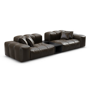 REAL LEATHER Dark Brown