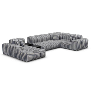 LINEN Fine Stripes Grey Bold