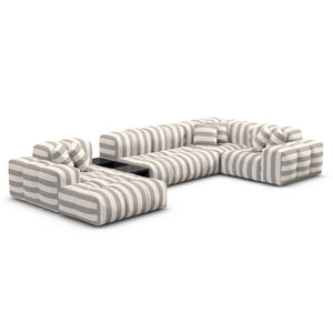 LINEN Stripes Beige Sand