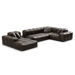 REAL LEATHER Dark Brown