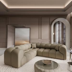 REAL LEATHER Dark Beige