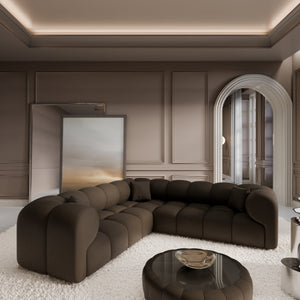 REAL LEATHER Dark Brown