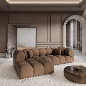 REAL LEATHER Choco Brown