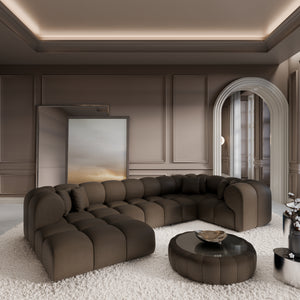 REAL LEATHER Dark Brown