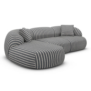 LINEN Fine Stripes Grey Bold