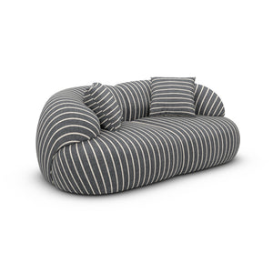 LINEN Fine Stripes Grey Bold
