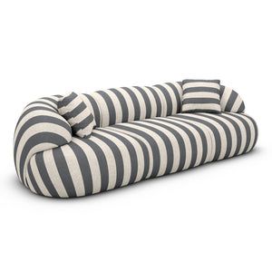 LINEN Stripes Grey Sand