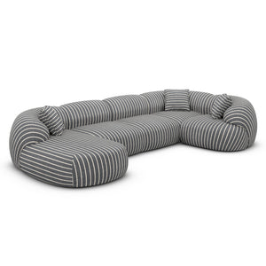 LINEN Fine Stripes Grey Bold