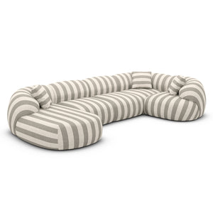 LINEN Stripes Beige Sand