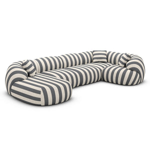 LINEN Stripes Grey Sand