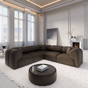 REAL LEATHER Dark Brown