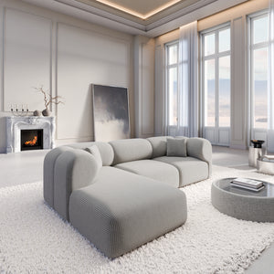 CORD VELVET Light Grey