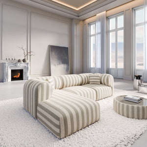 LINEN Stripes Beige Sand