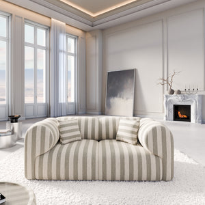 LINEN Stripes Beige Sand