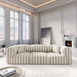 LINEN Stripes Beige Sand
