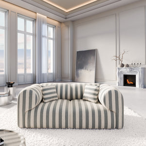 LINEN Stripes Grey Sand