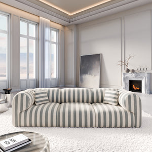 LINEN Stripes Grey Sand