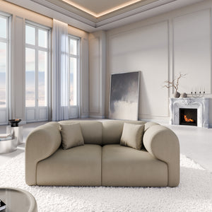 REAL LEATHER Dark Beige