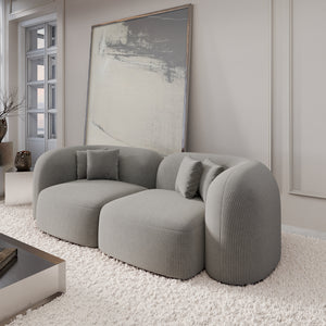 CORD VELVET Light Grey