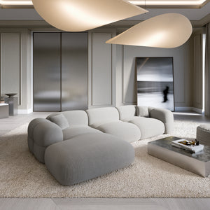 CORD VELVET Light Grey