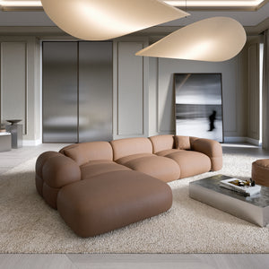 REAL LEATHER Choco Brown