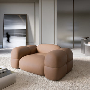 REAL LEATHER Choco Brown